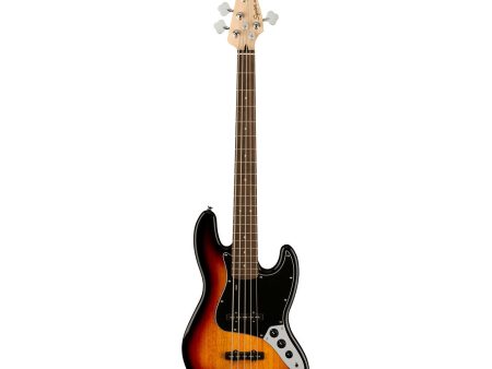 Squier by Fender Affinity Series Jazz Bass V 5-String Electric Guitar with 20 Frets, Laurel Fingerboard, C-Shaped Neck (3-Color Sunburst) For Sale