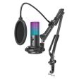 Fifine T669 Pro3 RGB Uni-directional USB Microphone Bundle with Volume Control Knobs and Light Touch Button Plug & Play for Streaming, Podcasting For Discount