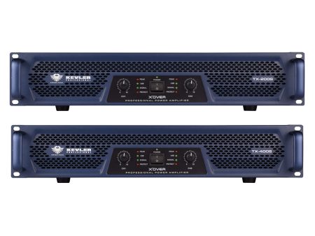 [CLEARANCE] KEVLER TX Series 200W   400W  X Over Professional Class AB 2-Channel Bridgeable High Power Amplifier with Crossover Functions, Adjustable Frequency, Lowpass & Highpass Filter Switch | TX-200S, TX-400S Online