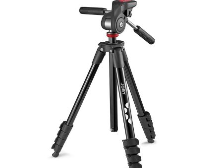 [CLEARANCE] JOBY Compact Advanced Tripod Kit with 3-Way Head Load, 3kg Weight Capacity, Carry Bag for Content Creation, Cinematography, Photography | 1764 Supply