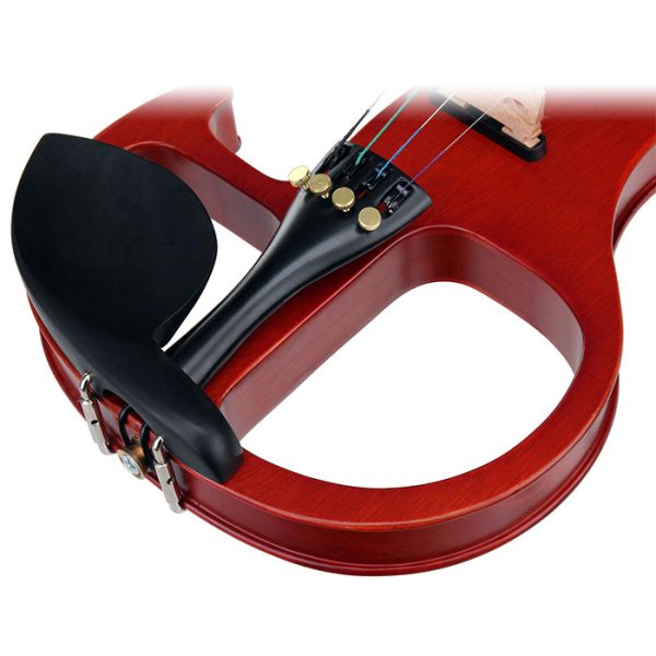 Fernando E358-2 4 4 4 String Electric Violin with Piezo-Style Pickups, Spruce Body, and 3.5mm AUX Output (Black, Red) Online Hot Sale