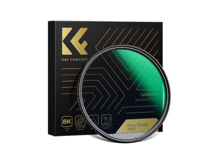 [CLEARANCE] K&F Concept Nano X Series Blue Streak Multi-Layer Coating Lens Filter Ultra-Clear (2mm) Waterproof, Anti Scratch, and Anti-Reflection (49mm 52mm 55mm 58mm 62mm 67mm 72mm 77mm 82mm) on Sale