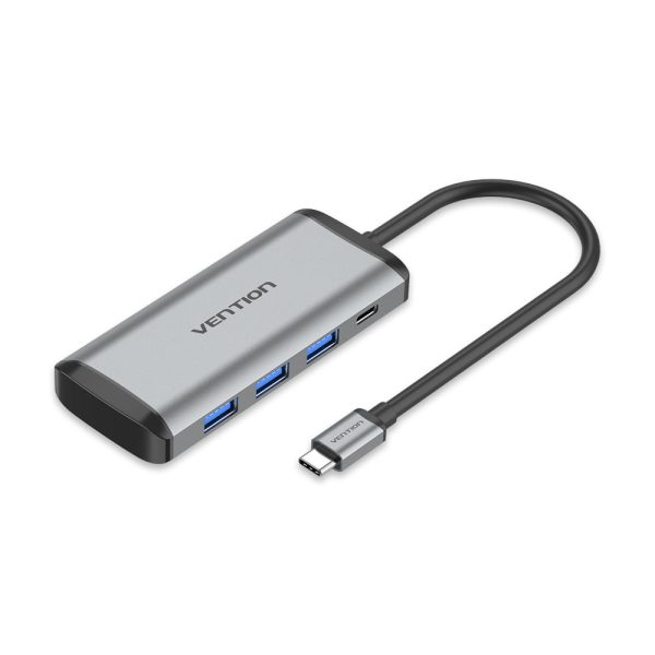 [CLEARANCE] Vention 5 in 1 USB Type-C Adapter Hub Multifunctional with 4 High Speed 5Gbps USB 3.0 Ports and Fast Charging 87W Power Delivery for PC and Laptops Online Hot Sale