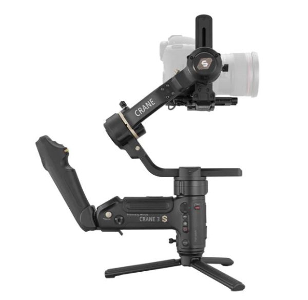 Zhiyun Crane 3S Camera 3-Axis Handheld Gimbal Stabilizer for DSLR, Mirrorless, and Cine Camera with 6.5kg Payload Capacity, 55° Angled Roll Axis, Extendable Arm, Modular Handle Grip & Tripod Online