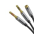 UGREEN Dual 3.5mm CTIA Male to 3.5mm Female Cotton-Braided Gold-Plated Audio Splitter Cable with Aluminum Case for PC, Laptops, Earphone Jack (Black) | 20899 on Sale