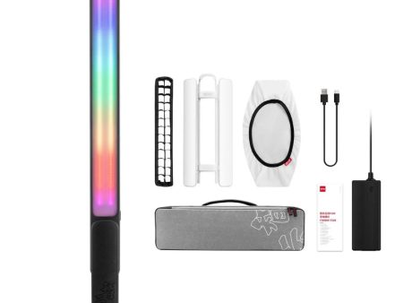 [CLEARANCE] Zhiyun Fiveray F100 100W RGB LED 19.8  Tube Light Wand w  Up to 20708 Peak Lumens, 2700-6000K Adjustable Color Temperature,  2600mAh Built-in Battery, Creative Lighting Effects, USB-C PD Fast Charging for Camera Photography & Videography Fashion