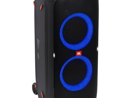 JBL PARTYBOX 310 Portable Party Speaker 18h Battery 10m Range Bluetooth 5.1 IPX4 Splashproof with Backlighting Handle and Wheels Dual Mic Inputs USB Port Sale