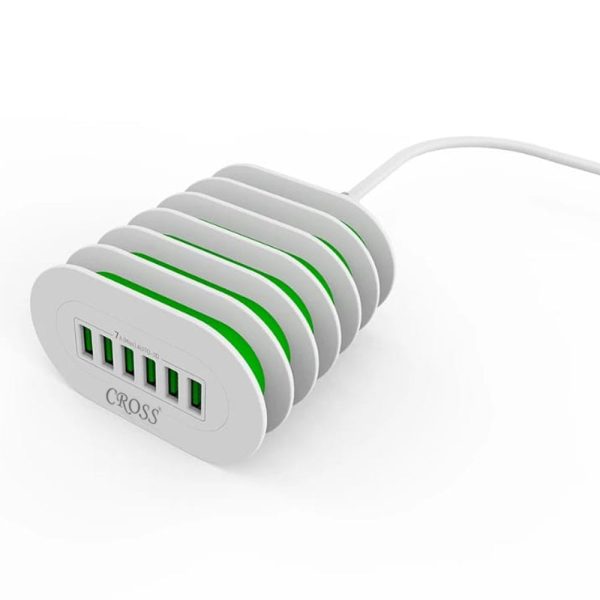 Cross 6-Port USB Charging Hub with 7A Quick Charge for Phone Tablet & Mobile Devices For Cheap