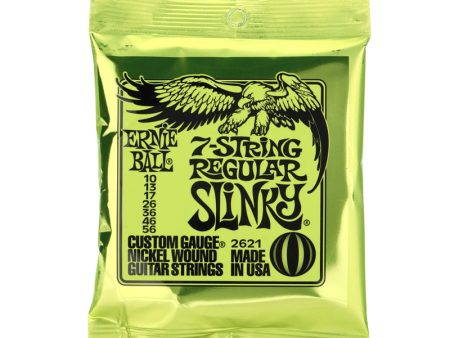 Ernie Ball 7-String Regular Slinky Nickle Wound Electric Guitar Strings (7 String Full Set) .010, .013, .017, .026, .036, .046, .056 - Musical Instruments and Accessories | 2621 on Sale