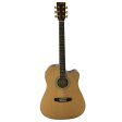 Fernando Acoustic Electric 21 Fret Guitar with Built-In Equalizer and 6.5mm AUX Output (Natural) | AW-41EQ Hot on Sale