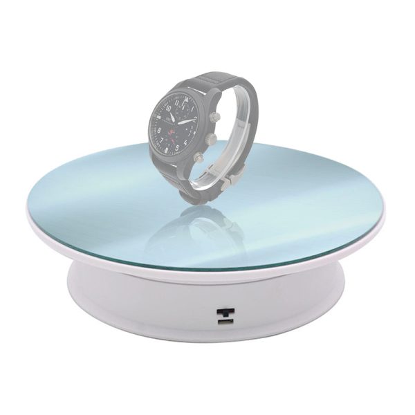 Pxel AA-TT3 Electric 360 Degree Rotating Motorized Turntable Stand Platform Display with USB Power Cable for for Displaying Jewelry, Watch, Cosmetics, Toy Model, Cell Phone, Digital Products and Photography Fashion