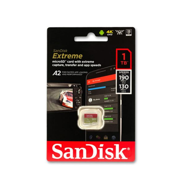 SanDisk Extreme 1TB Micro SD SDXC A2 UHS-I V30 Class 3, Up to 190MB s and 130MB s Read and Write Speed for Cameras, Smartphones | SDSQXAV-1T00-GN6MN Discount