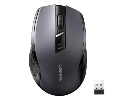 UGREEN MU006 Ergonomic Wireless Mouse 4000 DPI with 2.4GHz USB Nano Receiver Up to 15 Meters Operating Distance for Computer PC Laptop Windows MacOS Linux Chrome OS - Available with Battery & without Battery (AA) | 15063 90545 Discount