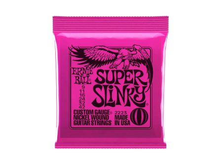 Ernie Ball Super Slinky Bright Gauge Nickel Wound Electric Guitar Strings Set (.09- .042mm) | 2223 For Cheap