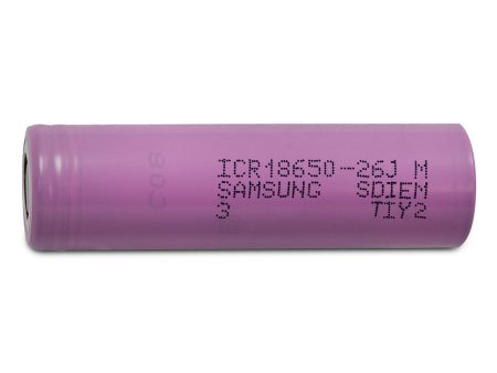 Samsung 26J 18650 2600mAh 5.2A Rechargeable Battery Cell Flat Top Li-ion (Pink) | ICR18650-26J Online Sale