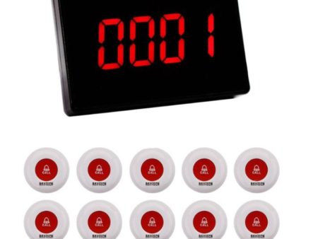 DAYTECH 10-Piece Set Call Button Restaurant Staff Pager Calling System 300m Long Range Assitance Alarm Beeper for Fast Food, Cafe, Hospital, Clinic, Coffee Shop | E-P4 Supply