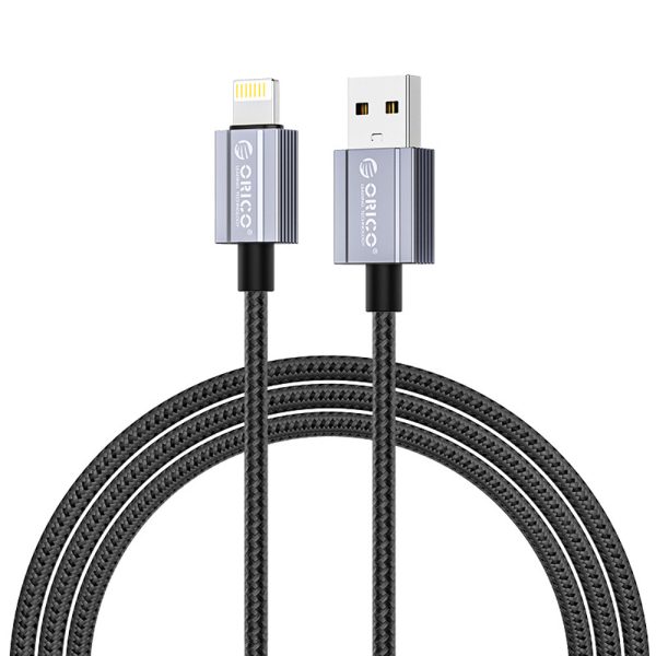 ORICO GQA12 (1m   1.5m   2m) USB-A to Lightning Fast Charging Data Cable 5V 2.4A 12W, 480Mbps Transmission Rate, Nylon-Braided Aluminum Alloy for iPhone, iPad, Air Pods For Discount