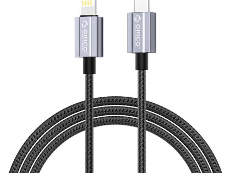 [CLEARANCE] ORICO GQA29 (1.5m   2m) USB Type C to Lightning Fast Charging Data Cable 14.5V 2A PD 29W, 480Mbps Transmission Rate, Nylon-Braided Aluminum Alloy for iPhone, iPad, Air Pods Discount