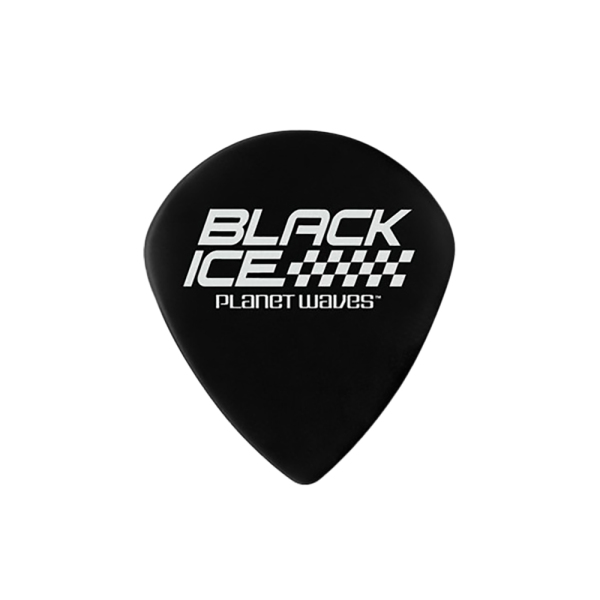 Planet Waves BLACK ICE Medium   Heavy Duralin Guitar Picks with Oversized Jazz Shape Surface Area (.80mm, 1.10mm) (10-Piece) | 3DBK4-100 X10, 3DBK6-100 X10 Online Sale