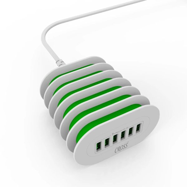 Cross 6-Port USB Charging Hub with 7A Quick Charge for Phone Tablet & Mobile Devices For Cheap