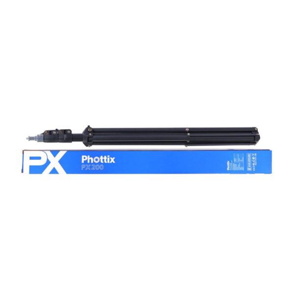 Phottix PX200 79  3-Section Aluminum Light Stand with 1.5kg Load Capacity & Spring-Cushioned Sections for Studio Lighting | PH88194 Online Sale