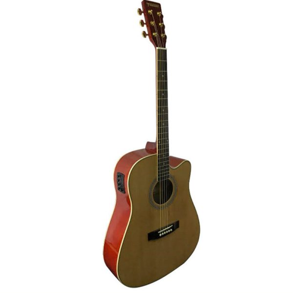 Fernando Acoustic Electric 21 Fret Guitar with Built-In Equalizer and 6.5mm AUX Output (Natural) | AW-41EQ Hot on Sale