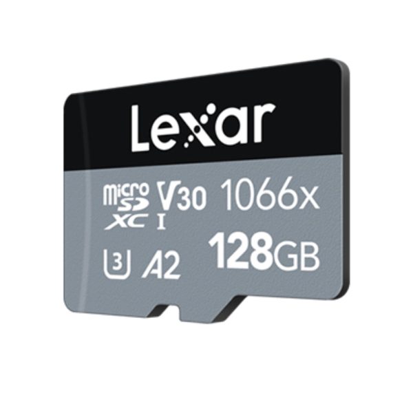 Lexar Professional 256GB 128GB 64GB Silver Series 1066x MicroSDXC UHS-I V30 A2 U3 Class 10 Micro SD Card with 4K UHD Video Recording, Max 160MB s Read with MicroSD Card Adapter for Cameras and Android Devices For Sale