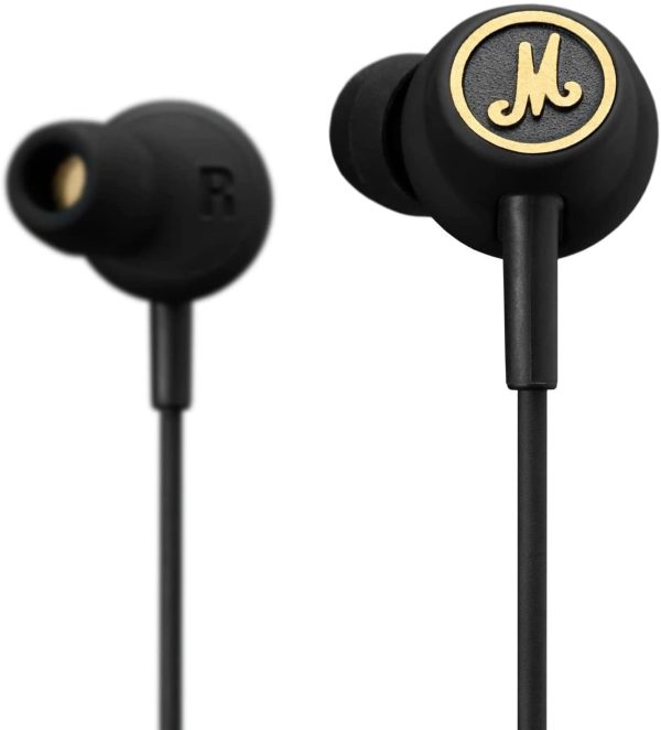 Marshall Mode   EQ In-Ear 3.5mm Wired Headphone Earphones and Interchangeable Sleeves (Black, Black Gold) Cheap