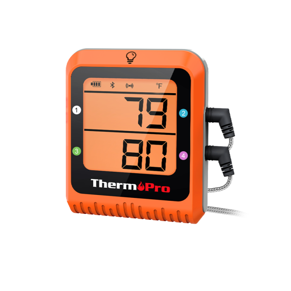 ThermoPro TP930 Wireless and Rechargeable Meat Thermometer with IPX4 Splash Resistance, 4 Color-coded Probes, Grill Thermometer, Alarm and Timer for Grills, Ovens and Countertop Cooking on Sale