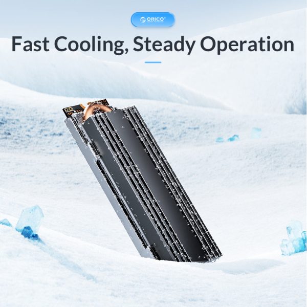 ORICO M2HS3 M.2 SSD Copper Aluminum Heatsink with Fast Cooling Thermal Fin and Copper Pipe for Single and Double-Sided 2280 M.2 NVMe NGFF SATA SSD Solid State Drive, PC, Desktop Computer, CPU, Motherboard, Gaming Console Online Hot Sale