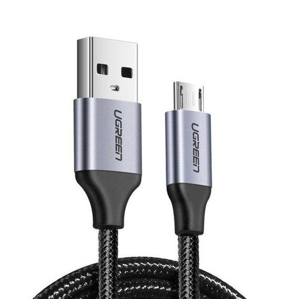 UGREEN 2.4A 3 Meters USB 2.0 Male to Micro USB Male Data Charging Cable 480Mbps for Mobile Phones and Other Compatible Devices - Black on Sale