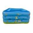 UCassa 180 x 140 x 55cm Inflatable Rectangular Swimming Pool 2ft Three Layer with Cute Animal Design for Kids and Adults for kids and Adults Discount