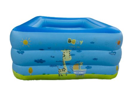 UCassa 180 x 140 x 55cm Inflatable Rectangular Swimming Pool 2ft Three Layer with Cute Animal Design for Kids and Adults for kids and Adults Discount