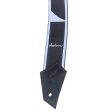 Jackson Sharkfin Inlay Pattern Guitar Strap 35  x 60  with Leather Ends (Black) Cheap