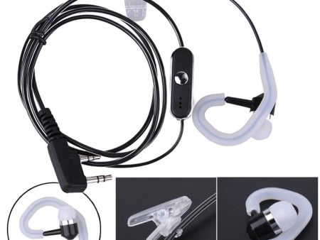 BaoFeng 2 Pin PTT Push-To-Talk Microphone Earpiece Ear Mounted Headset with 3.5mm Ear Stereo Top Pin, 2.5mm Mic Stereo Bottom Pin Ear Radio Compatible with Two-Way Radio Online now