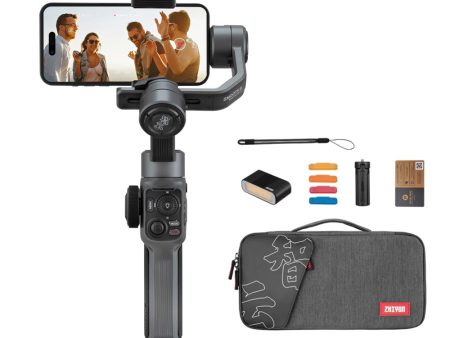 Zhiyun Smooth 5 Smartphone 3-Axis Gimbal Stabilizer Kit with Tripod, 12 Hours Battery Life, USB-C PD Fast Charging, On-board and Mobile App Controls for iPhone & Android Phone Online