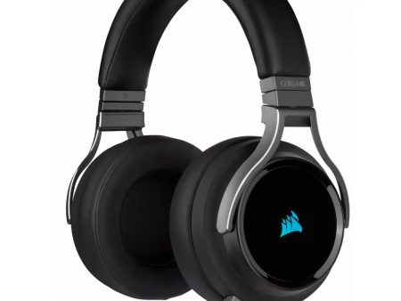 [CLEARANCE] CORSAIR Virtuoso iCUE RGB Wireless High Fidelity Gaming Headset Headphones w  7.1 Surround Sound, Detachable Broadcast-Grade Omnidirectional Microphone, Slipstream   USB & 3.5mm AUX Wired for PC Laptop and Consoles (Carbon) Supply