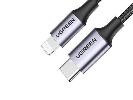 UGREEN USB-C to Lightning Cable 3A Fast Charging Cable Aluminum Braided Shell (1M, 1.5M, 2M) (Black, Silver) | 60759 60760 60761, 70523 70525 Online Hot Sale