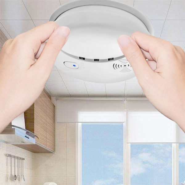 DAYTECH Photoelectric Wireless Smoke Detector Fire Preventive Alarm System for Home, Office, School, Hotel, Hospital, Restaurant Indoor Establishments | SM02 Online now