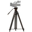 [CLEARANCE] K&F Concept VA18+ VH081 Heavy Duty 3-Section Professional Tripod and Stabilized Mounting Fluid Video Head with 8kg Max Payload, 72  Max Height with Locking Knobs and QR Plates for Photography and Videography KF09-121 Online now