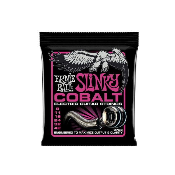 Ernie Ball Super Slinky Bright Gauge Cobalt Alloy Guitar Strings Set (.09-.042mm) | 2723 Fashion