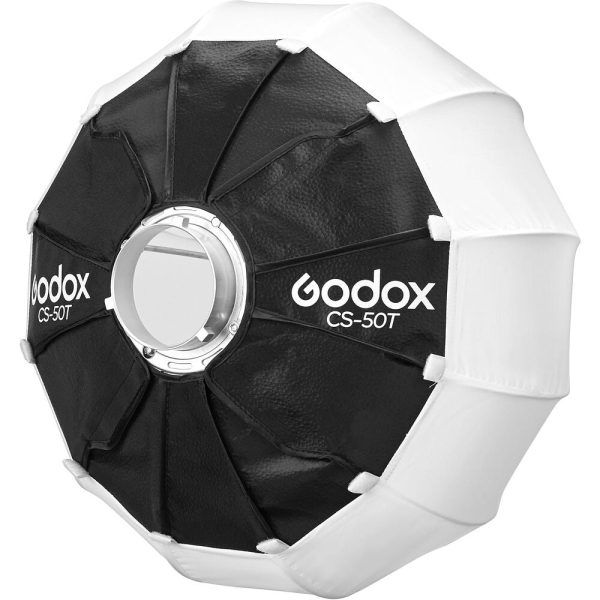 Godox CS-50T CS-65T CS-85T Collapsible Lantern Softbox for Bowens Mount with Foldable Quick Install Portable Round Shape, 270 Beam Spread, Quick Set-Up, for Small Space Studio Live Streaming, Video Shooting Supply