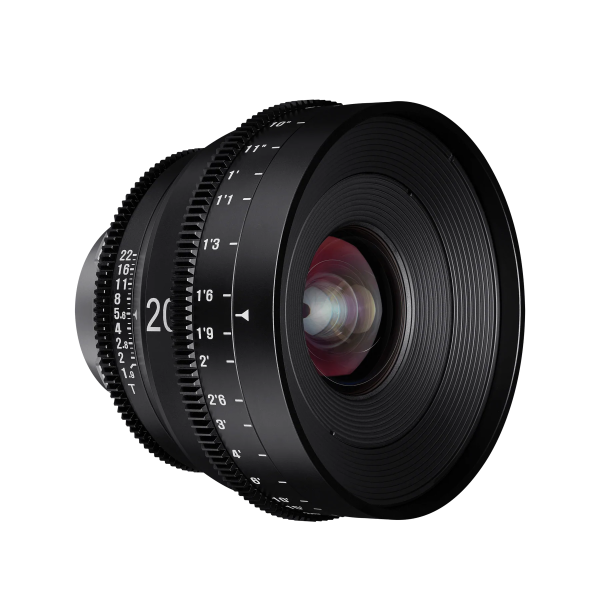 Samyang Xeen 20mm T1.9 Manual Focus Wide Angle Pro Cine Lens For Sony E-Mount Mirrorless Cameras | SYXN20-E For Sale