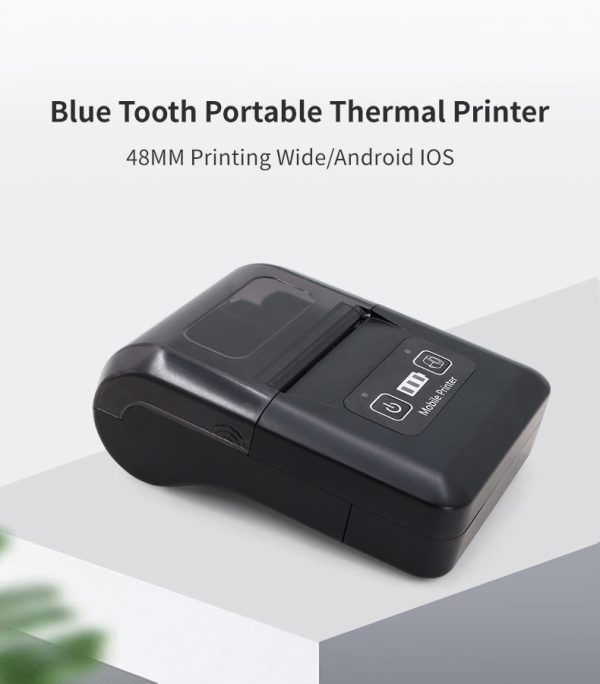 LogicOwl OJ-H20 Compact Thermal Receipt Printer with 90mm sec High-Speed Printing, Bluetooth Connectivity, USB Charging & Data Transmission, Rechargeable Battery - POS System and Components Online now