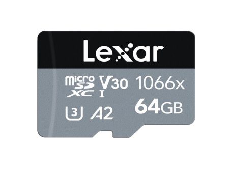 Lexar Professional 64GB 1066x UHS-I U3 V30 A2 Class 10 MicroSDXC Memory Card - 160MB s Read & 70MB s Write, Supports Full HD, 3D, and 4K UHD Video for Camera, Drone, Camcorder, Android Phone & Tablet, etc. | LMS1066064G-BNNNC Hot on Sale