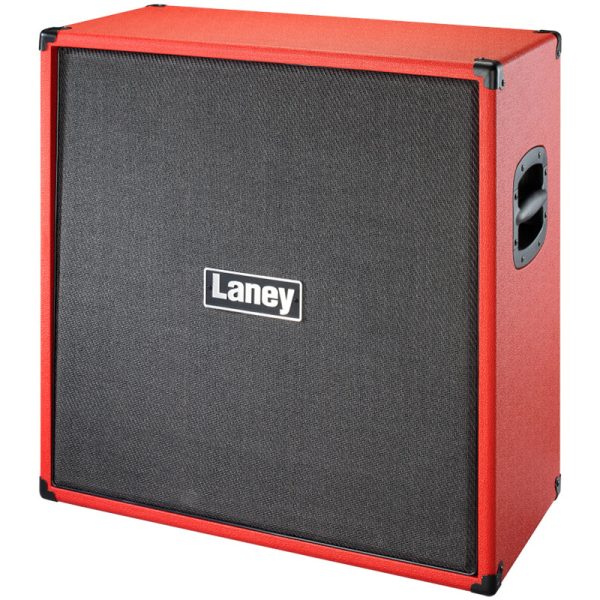 Laney LX412 200W Guitar Cabinet Amplifier with 4 x 12” Custom Drivers, Metal Corners and Ergonomic Grab Handles (Red) on Sale