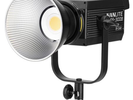 NANLITE FS-300B 350W Bi-Color AC Powered LED Monolight with Reflector, 2700K-6500K CCT Range, 12 Lighting Effects, Cooling Fan, Control Knob and NANLINK Mobile App Support for Studio Photography Fashion