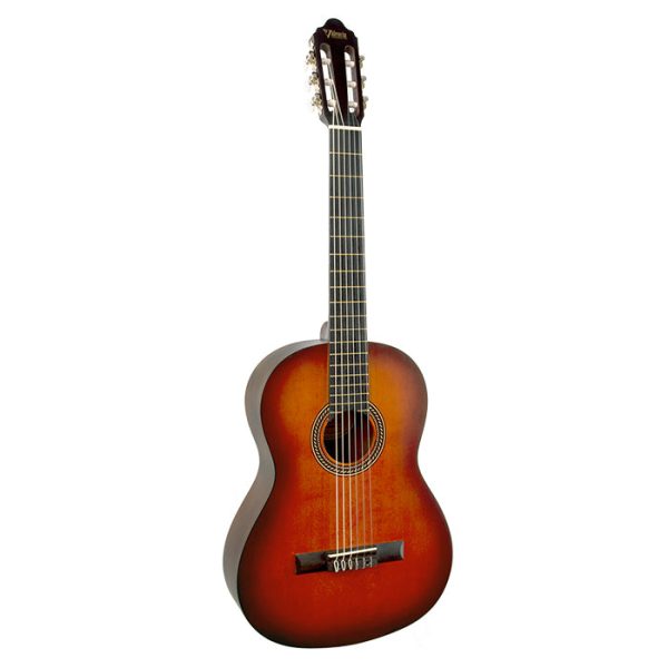 Valencia 200 Series Classical Full Size Acoustic Guitar with 6-String Nylon, 19 Frets Right-Handed for Student Musicians, Beginner Players (Classic Sunburst, Transparent Wine Red) | VC204CSB, VC204TWR Online now