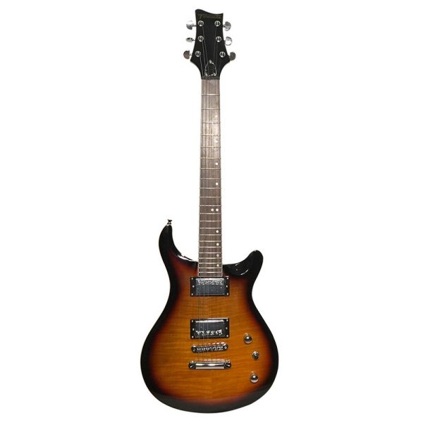 Fernando CSNF-HH 6-String 22 Fret Electric Guitar with 3 Way Switch, Rosewood Fingerboard, Flamed Maple Top and Glossy Finish (Flame Red, Sunburst) Online now