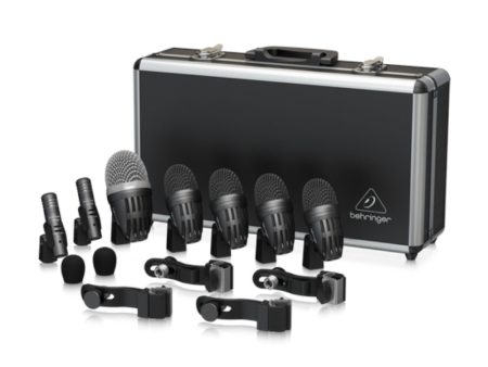 Behringer BC1500 Premium 7-Piece Drum Microphone Set with C112 Dynamic Kick Mic, 4x TM1500 Dynamic Tom Snare Mics, 2x CM1500 Condenser Cymbal Mics, Hoop Clips for Studio and Live Applications Fashion